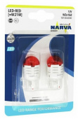 Комплект светодиодных ламп P21W Narva Range Performance RED LED