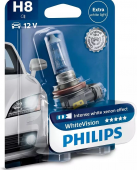 ���������� ����� H8 PHILIPS White Vision 4300K 1�� �������