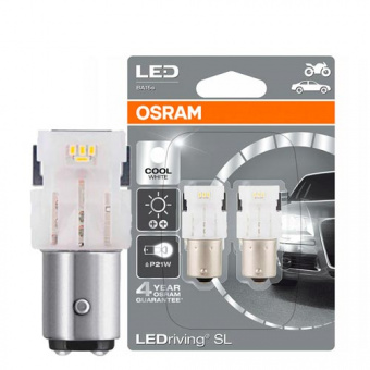  Osram P21/5W (Bay15d) 6000k   (1458CW-02B)