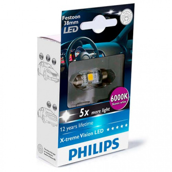  PHILIPS 12V X-treme Ultinon LED-Fest 38 6000K