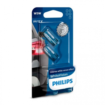 ����� ������� PHILIPS 12V W5W White Vision