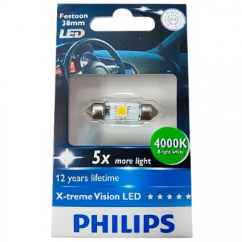  SV8,5 Philips X-treme Vision LED 12V 4000K (38)